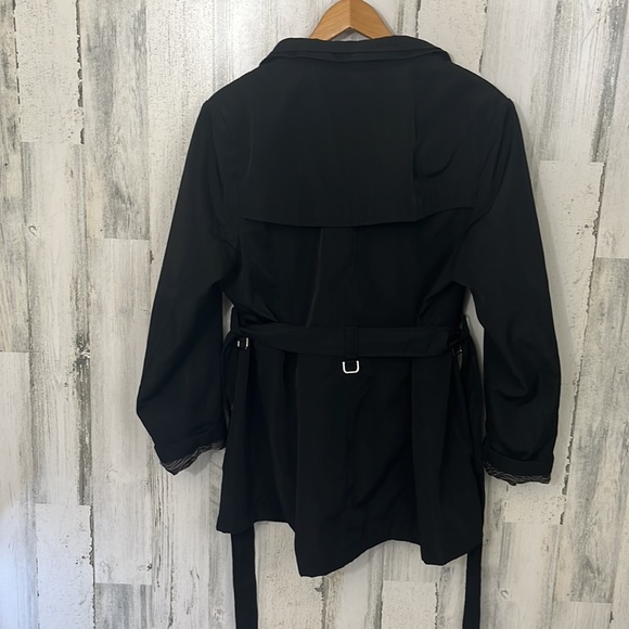 womens black DANA BUCHMAN coat size XL #Y22 - Picture 6 of 7